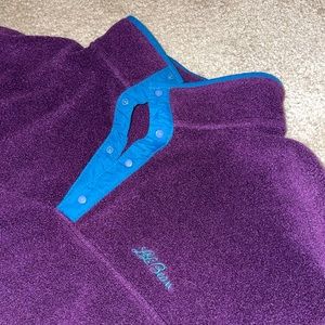 Vintage purple LL Bean Fleece Zipper 90's Made in USA